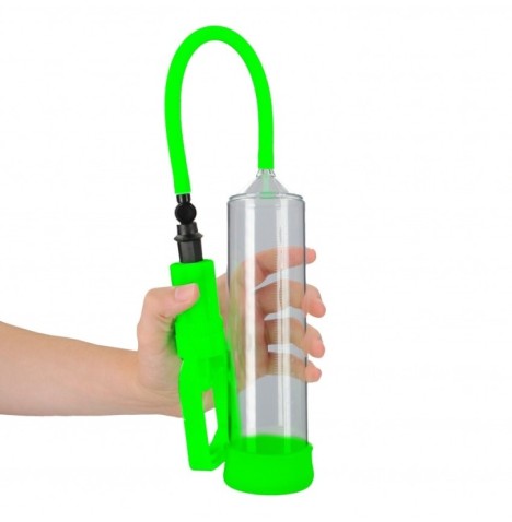 Pompa per pene Comfort Beginner Pump - Glow in the Dark - Neon Gree...