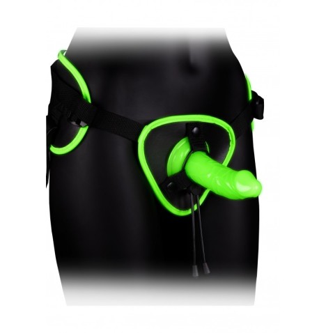 Fallo indossabile Strap-on Harness - Glow in the Dark - Neon Green/...