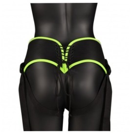 Fallo indossabile Strap-on Harness - Glow in the Dark - Neon Green/...