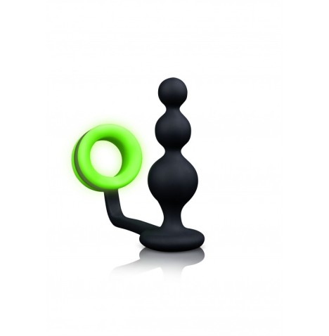 Anello fallico con plug Beads Butt Plug with Cock Ring - GitD - Neo...