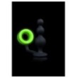 Anello fallico con plug Beads Butt Plug with Cock Ring - GitD - Neon Green/Black