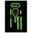 Set sadomaso Bondage Kit 1 - Glow in the Dark - Neon Green/Black