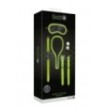 Set sadomaso Bondage Kit 1 - Glow in the Dark - Neon Green/Black