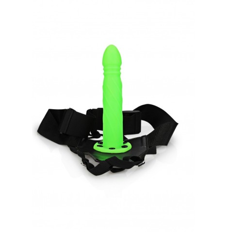 fallo indossabile Twisted Hollow Strap-on - 8'' / 20 cm - GitD - Ne...