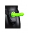 fallo indossabile Twisted Hollow Strap-on - 8'' / 20 cm - GitD - Neon Green