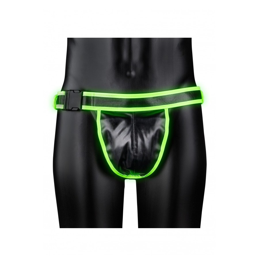 Sospensorio Buckle Jock Strap - GitD - Neon Green/Black