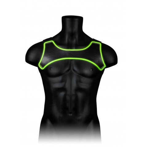 Imbragatura uomo in eco pelle Neoprene Harness - Glow in the Dark -...