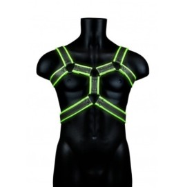 Pettorina regolabile uomo Body Harness - Glow in the Dark - Neon Gr...