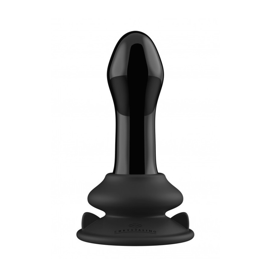 Plug anale vibrante in vetro con ventosa Pluggy Glass Vibrator