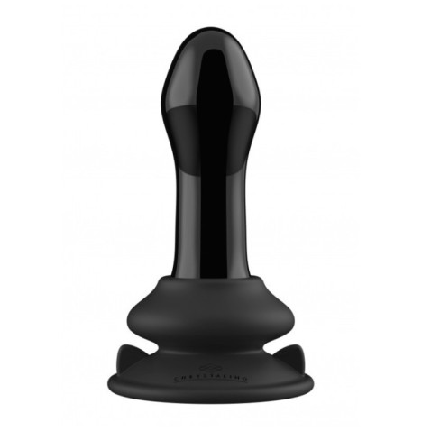 Plug anale vibrante in vetro con ventosa Pluggy Glass Vibrator - Se...