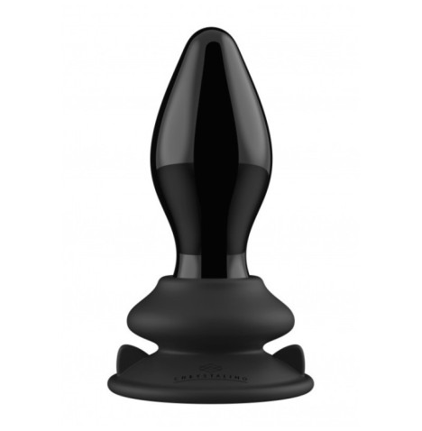 Plug anale vibrante con ventosa in vetro Stretchy Glass Vibrator - ...