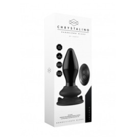 Plug anale vibrante con ventosa in vetro Stretchy Glass Vibrator - ...