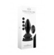 Plug anale vibrante con ventosa in vetro Stretchy Glass Vibrator