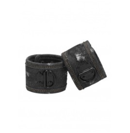 Manette Denim Handcuffs Roughend Denim Style Black - Sadomaso - Sex...