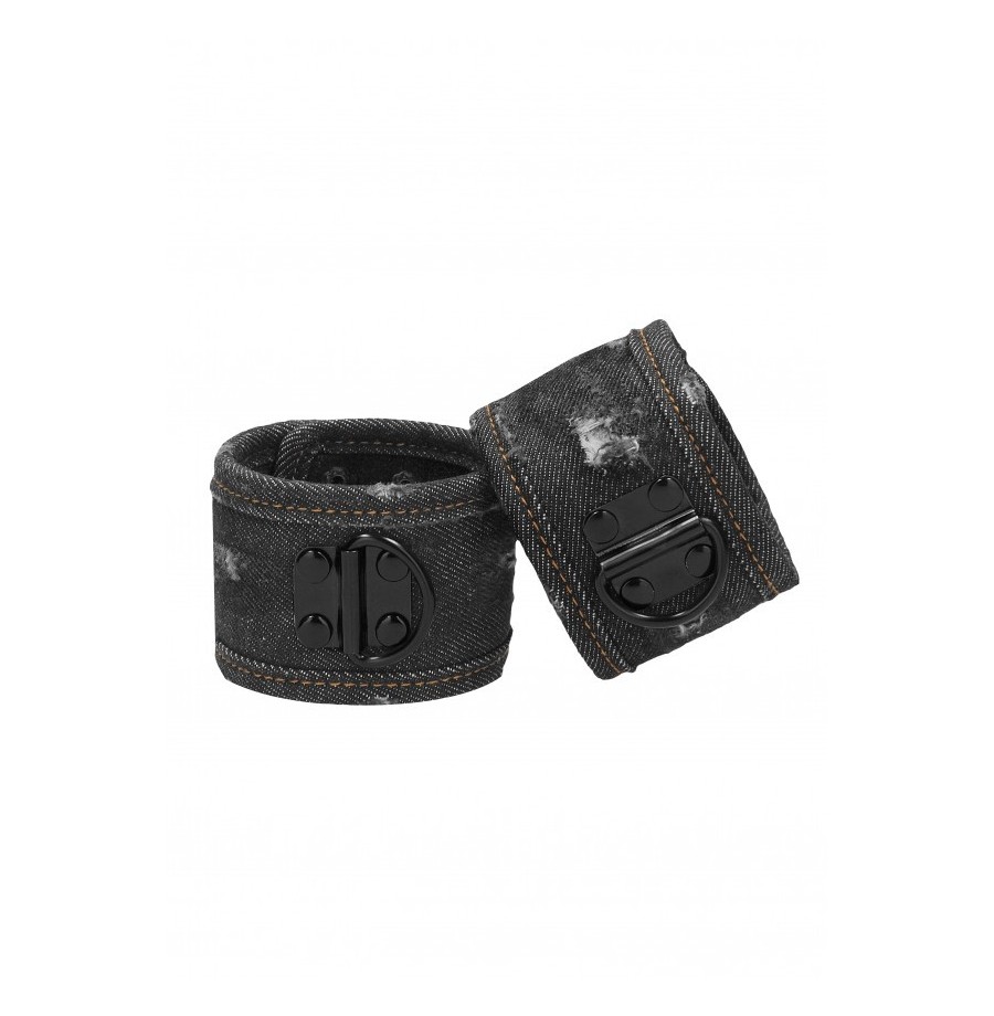 Manette Denim Handcuffs Roughend Denim Style Black