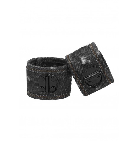 Manette Denim Handcuffs Roughend Denim Style Black - Sadomaso - Sex...