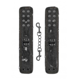 Manette Denim Handcuffs Roughend Denim Style Black - Sadomaso - Sex...