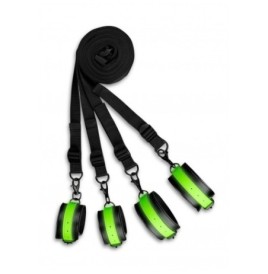 Costrittivo per letto Bed Bindings Restraint Kit Neon Green/Black -...