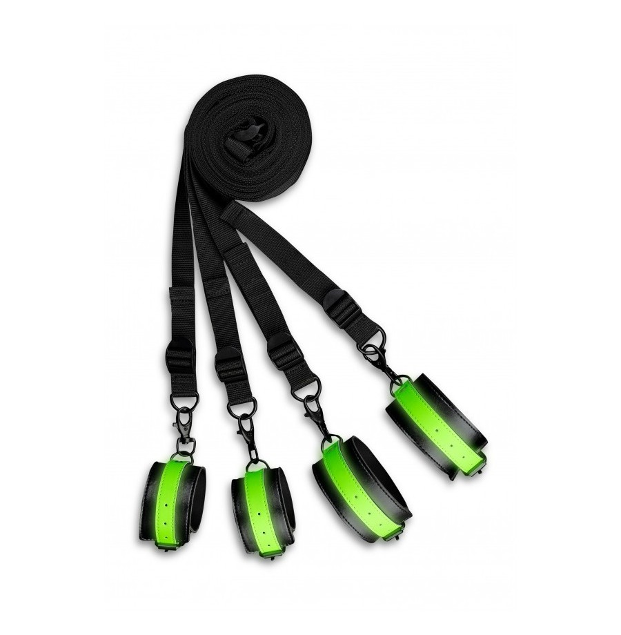 Costrittivo per letto Bed Bindings Restraint Kit Neon Green/Black