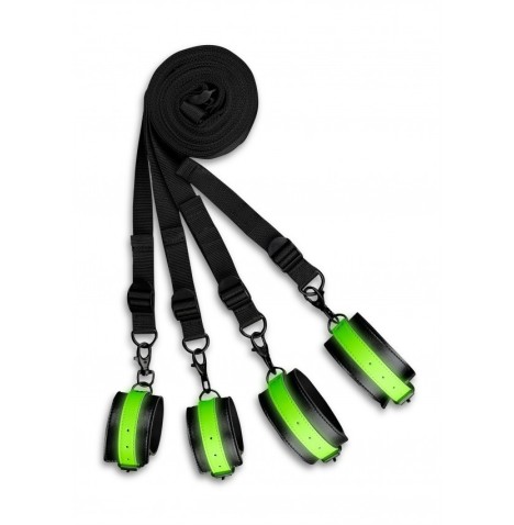 Costrittivo per letto Bed Bindings Restraint Kit Neon Green/Black -...