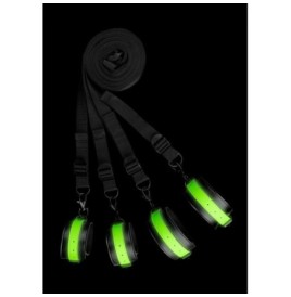 Costrittivo per letto Bed Bindings Restraint Kit Neon Green/Black -...