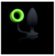 Plug con anello fallico Butt with Cock Ring GitD Neon Green/Black