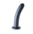 Dildo vaginale con ventosa Smooth G-Spot Dildo 7'' / 17 cm Gun Metal