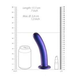 Dildo vaginale con ventosa Smooth G-Spot Dildo 7'' / 17 cm Metallic...