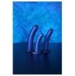 Dildo vaginale con ventosa Smooth G-Spot Dildo 7'' / 17 cm Metallic Blue