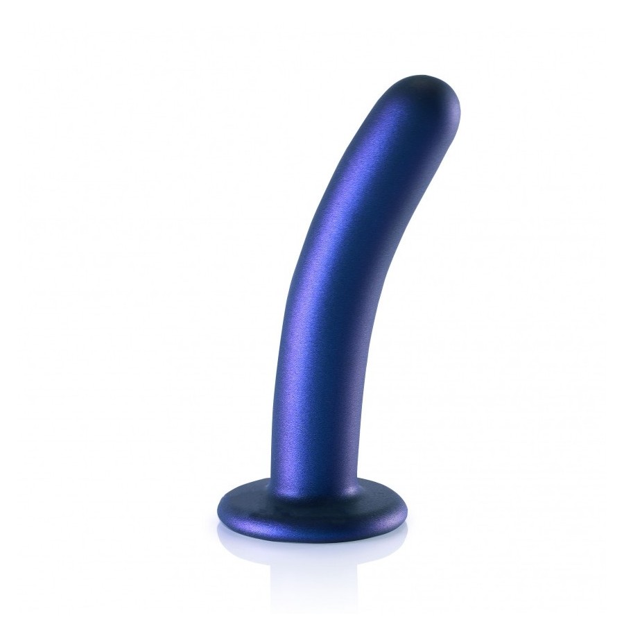 Dildo vaginale con ventosa Smooth G-Spot Dildo 6'' / 14,5 cm Metallic Blue