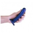 Dildo vaginale con ventosa Smooth G-Spot Dildo 6'' / 14,5 cm Metallic Blue