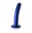 Dildo vaginale con ventosa Smooth G-Spot Dildo 6'' / 14,5 cm Metallic Blue