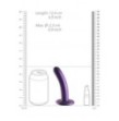 Dildo vaginale con ventosa Smooth G-Spot Dildo 5'' / 12 cm Metallic Purple