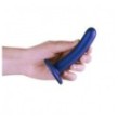 Dildo vaginale con ventosa Smooth G-Spot Dildo 5'' / 12 cm metallic blue