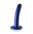 Dildo vaginale con ventosa Smooth G-Spot Dildo 5'' / 12 cm metallic blue