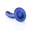 Dildo vaginale con ventosa Smooth G-Spot Dildo 5'' / 12 cm metallic blue