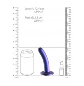 Dildo vaginale con ventosa Smooth G-Spot Dildo 5'' / 12 cm metallic...