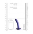 Dildo vaginale con ventosa Smooth G-Spot Dildo 5'' / 12 cm metallic blue