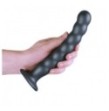 Dildo vaginale con ventosa a sfere Beaded G-Spot Dildo 8'' / 20,5 cm Gun Metal