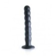 Dildo vaginale con ventosa a sfere Beaded G-Spot Dildo 8'' / 20,5 cm Gun Metal