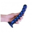 Dildo vaginale con ventosa a sfere Beaded G-Spot Dildo 8'' / 20,5 cm Metallic Blue