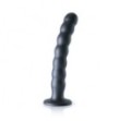 Dildo vaginale con ventosa a sfere Beaded G-Spot Dildo 8'' / 20,5 cm Gun Metal