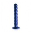 Dildo vaginale con ventosa a sfere Beaded G-Spot Dildo 8'' / 20,5 cm Metallic Blue