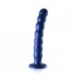 Dildo vaginale con ventosa a sfere Beaded G-Spot Dildo 8'' / 20,5 cm Metallic Blue