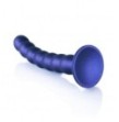 Dildo vaginale con ventosa a sfere Beaded G-Spot Dildo 8'' / 20,5 cm Metallic Blue