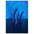 Dildo vaginale con ventosa a sfere Beaded G-Spot Dildo 8'' / 20,5 cm Metallic Blue