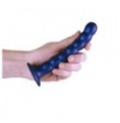 Dildo vaginale con ventosa a sfere Beaded G-Spot Dildo 6,5'' / 16,5 cm Metallic Blue