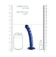 Dildo vaginale con ventosa a sfere Beaded G-Spot Dildo 6,5'' / 16,5 cm Metallic Blue