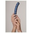 Dildo vaginale con ventosa a sfere Beaded G-Spot Dildo 6,5'' / 16,5 cm Metallic Blue