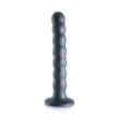 Dildo vaginale con ventosa a sfere Beaded G-Spot Dildo 6,5'' / 16,5 cm Gun Metal